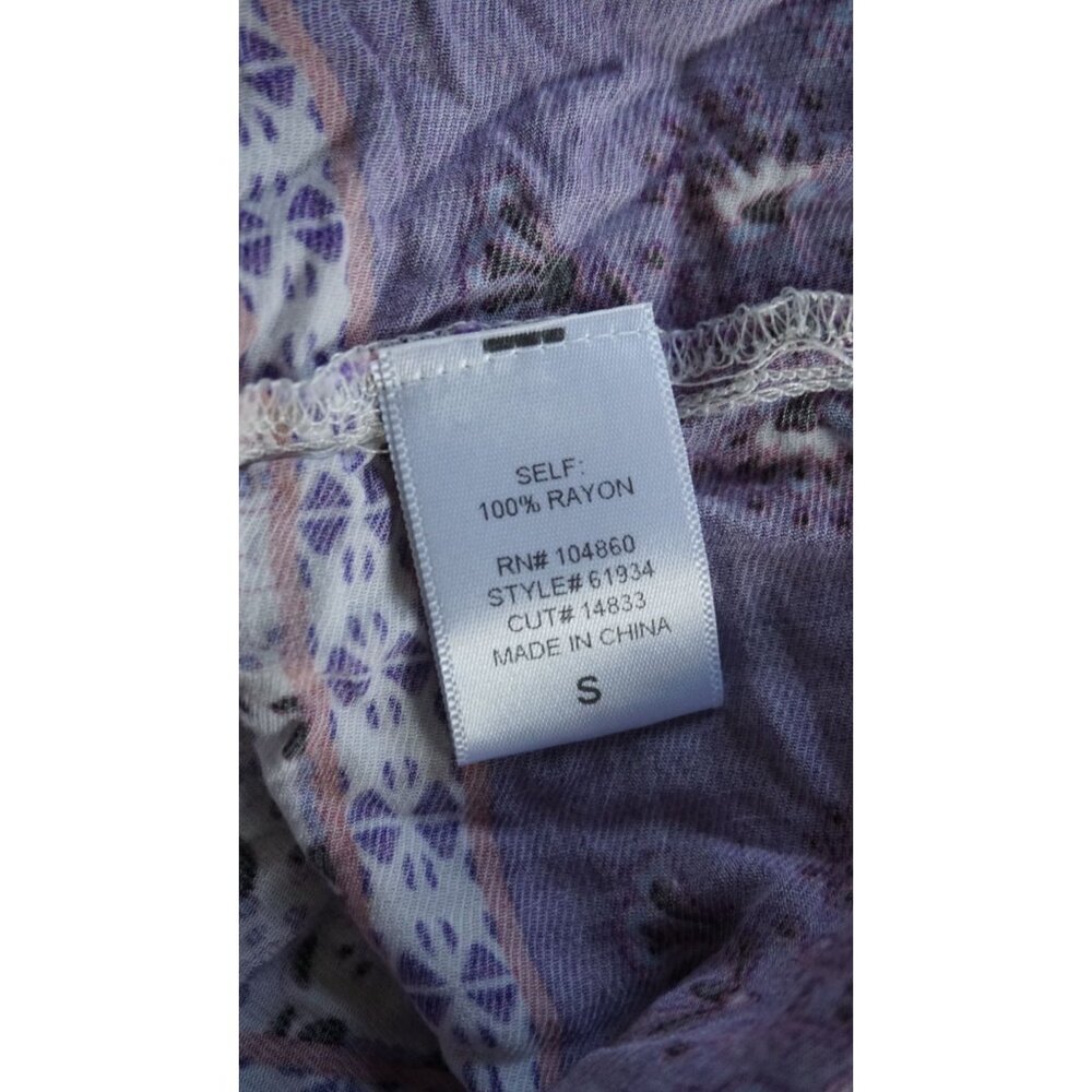 Purple Floral Print Maxi Dress - Size S - Picture 13 of 13